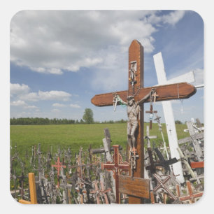 Lithuania, Central Lithuania, Siauliai, Hill Square Sticker