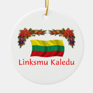 Lithuania Christmas Ceramic Ornament