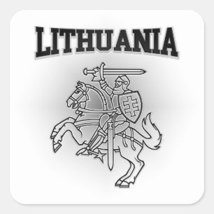 Lithuania Coat of Arms Square Sticker
