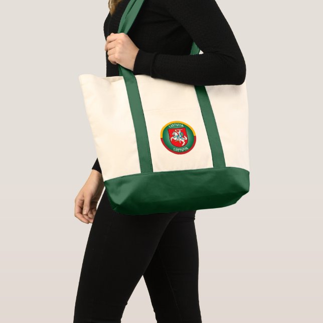 Lithuania Coat of Arms (Vytis) Circle Shape Tote Bag (Front (Product))