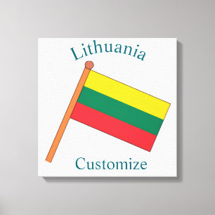 Lithuania Country Flag Thunder_Cove Canvas Print