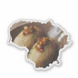 Lithuania Country Outline With Potato Dish