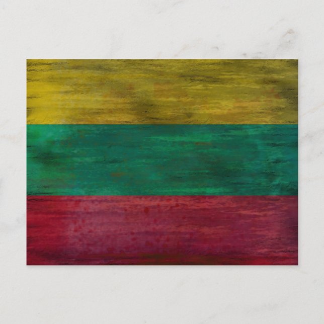 Lithuania distressed Lithuanian flag Postcard (Front)