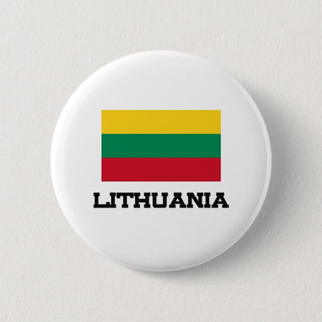 Lithuania Flag 2 Inch Round Button (Front)