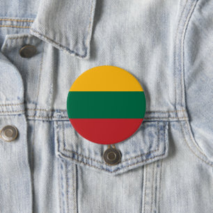 Lithuania flag 3 inch round button