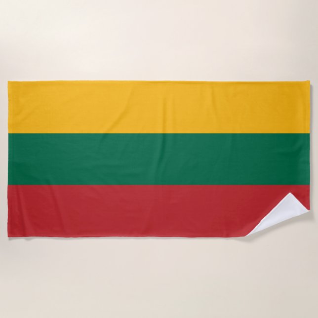 Lithuania Flag Beach Towel (Front)