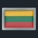 Lithuania Flag Belt Buckle<br><div class="desc">Patriotic flag of Lithuania.</div>