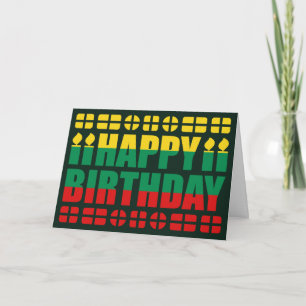 Lithuania Flag Birthday Card
