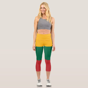 Lithuania flag capri leggings