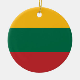 Lithuania Flag Ceramic Ornament