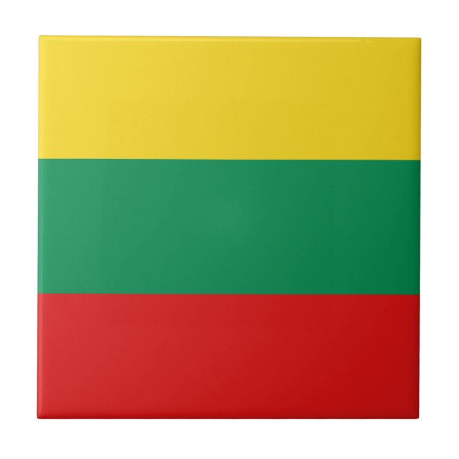 Lithuania Flag Ceramic Tile (Front)