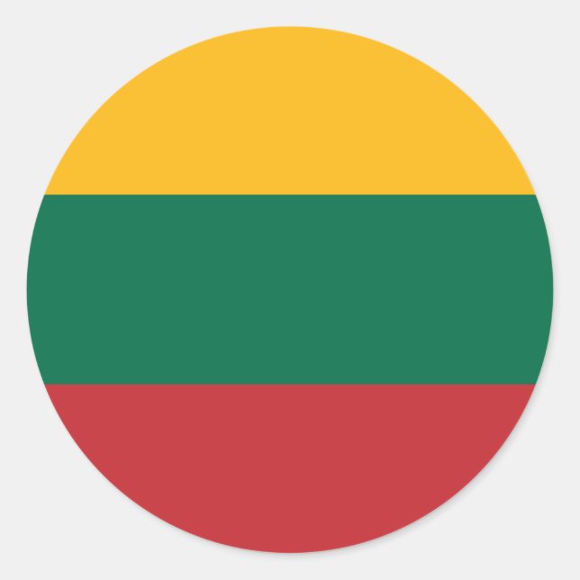 Lithuania Flag Classic Round Sticker (Front)