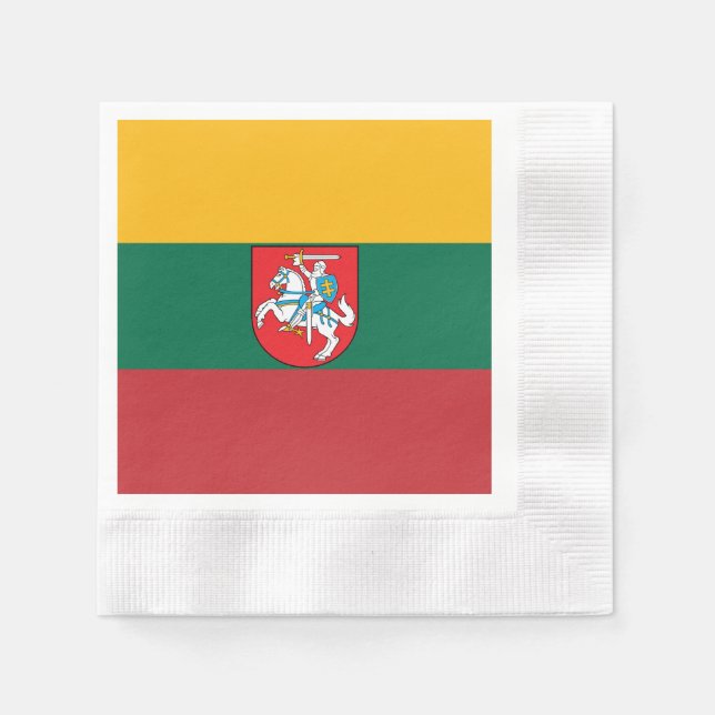 Lithuania flag-coat of arms napkin (Front)