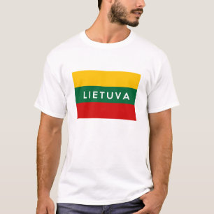 lithuania flag country lietuva text name T-Shirt