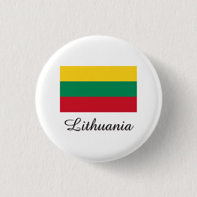 Lithuania Flag Design 1 Inch Round Button (Front)