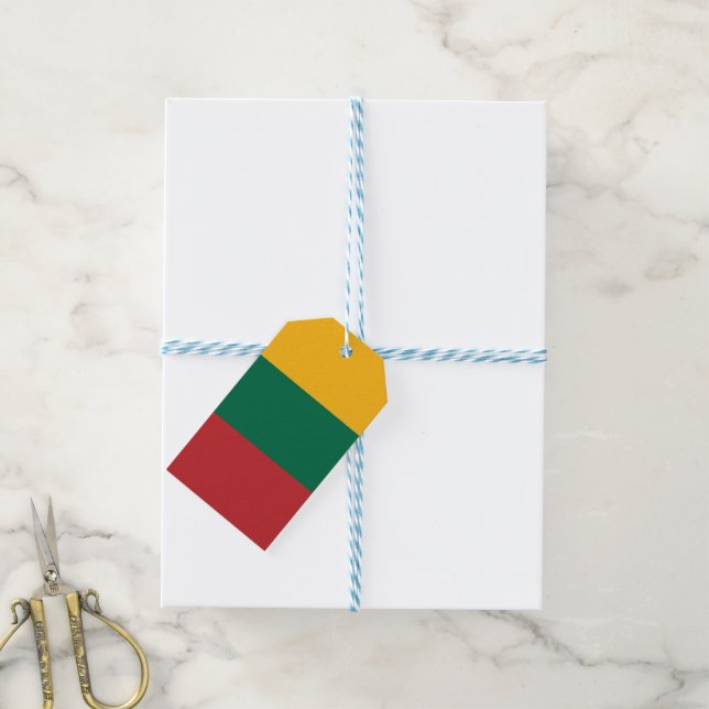 Lithuania flag gift tags (With Twine)