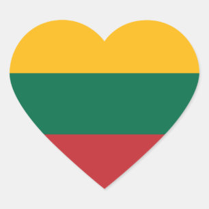Lithuania Flag Heart Sticker