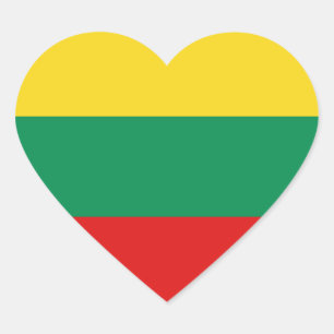 Lithuania Flag Heart Sticker
