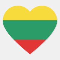Lithuania Flag Heart Sticker