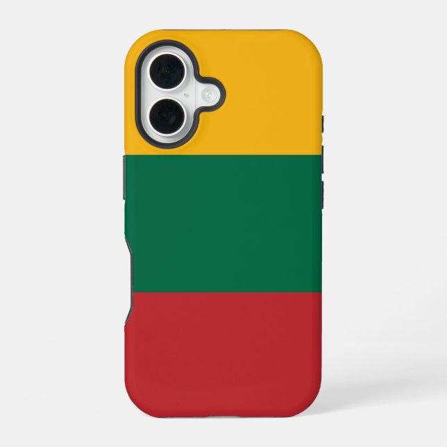 Lithuania Flag iPhone 16 Case (Back)