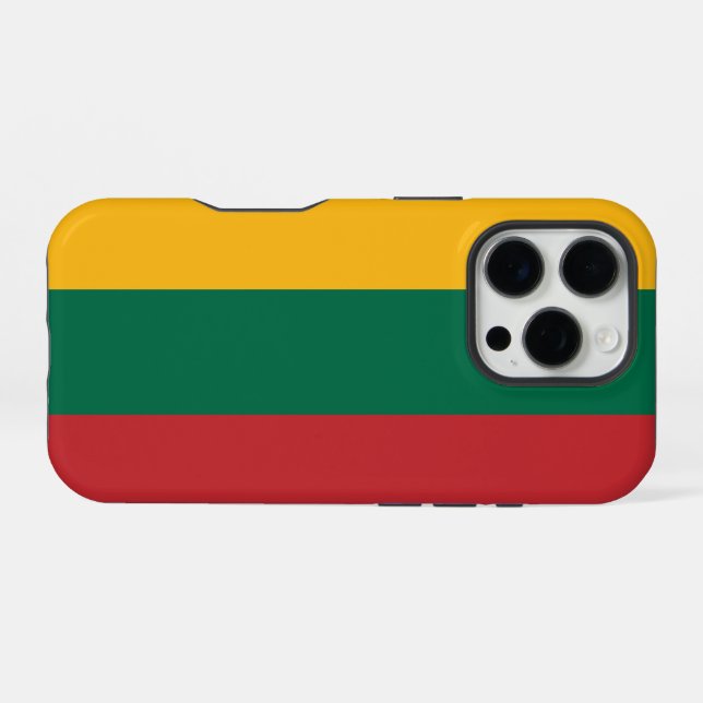 Lithuania Flag iPhone Case (Back Horizontal)