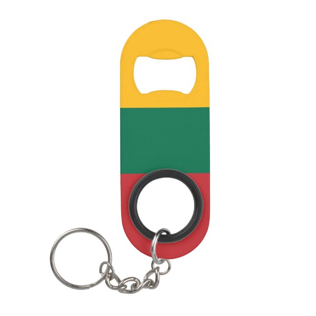 Lithuania flag keychain bottle opener (Front)