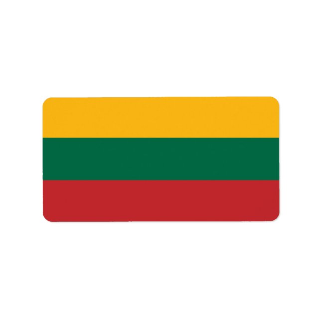 Lithuania flag label (Front)