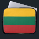 Lithuania Flag Laptop Sleeve<br><div class="desc">Protect your laptop in style with this exclusive laptop sleeve featuring the vibrant flag of Lithuania! Crafted with both functionality and national pride in mind, this laptop sleeve is more than just a protective accessory. The striking Lithuanian flag design brings together yellow, green, and red in a bold, colourful display...</div>
