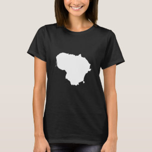 Lithuania Flag Map  Lithuania T-Shirt