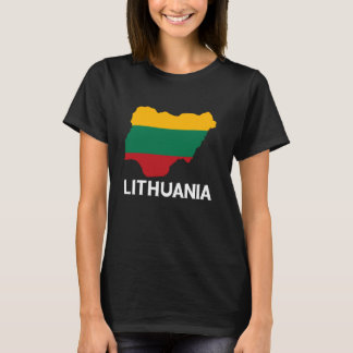 Lithuania Flag Map Lithuanian Roots Lithuanian Pri T-Shirt