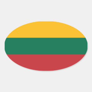 Lithuania Flag Oval Sticker