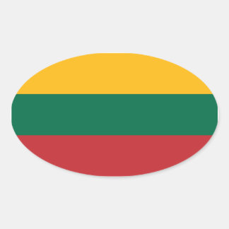 Lithuania Flag Oval Sticker