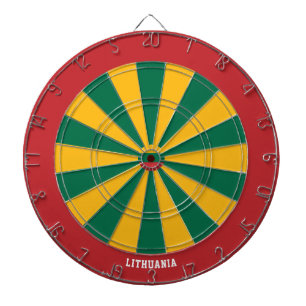 Lithuania Flag Patriot's Bullseye Dartboard