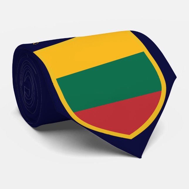 Lithuania Flag Personalized Tie (Rolled)