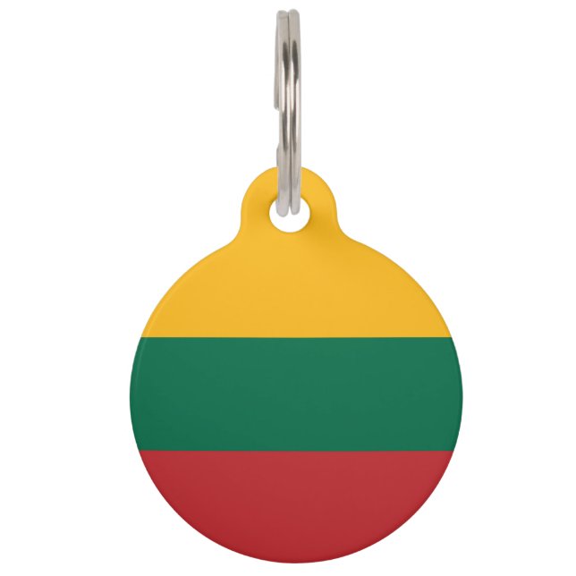 Lithuania flag pet tag (Front)