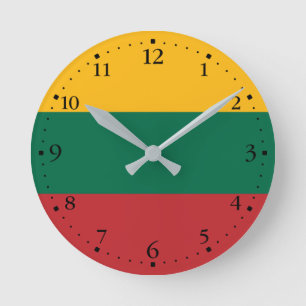 Lithuania Flag Round Clock
