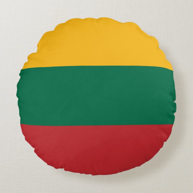 Lithuania Flag Round Pillow (Front)