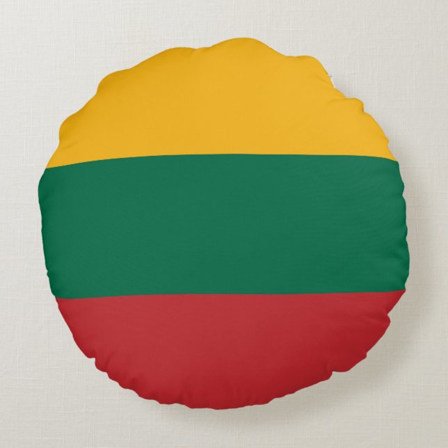 Lithuania flag round pillow (Back)