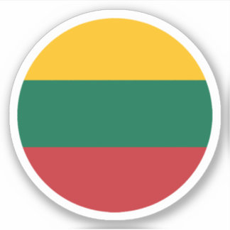 Lithuania Flag Round Sticker