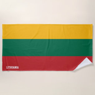 Lithuania Flag Splendid Patriotic Beach Towel