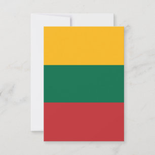 Lithuania flag thank you card