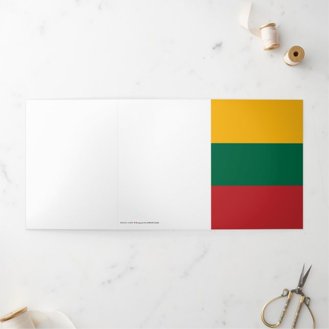 Lithuania flag Tri-Fold card (Outside)