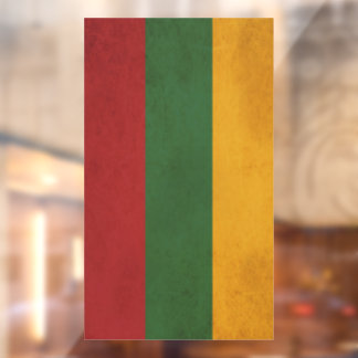 Lithuania Flag Vintage Design Window Cling