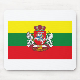 Lithuania Flag w COA Mousepad