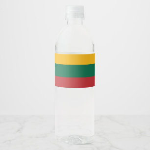 Lithuania flag water bottle label