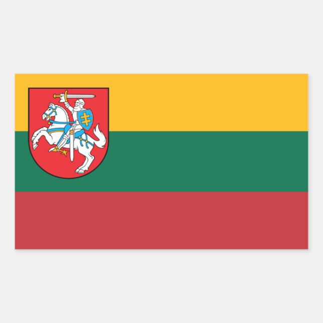 Lithuania Flag with Vytis Sticker (Front)