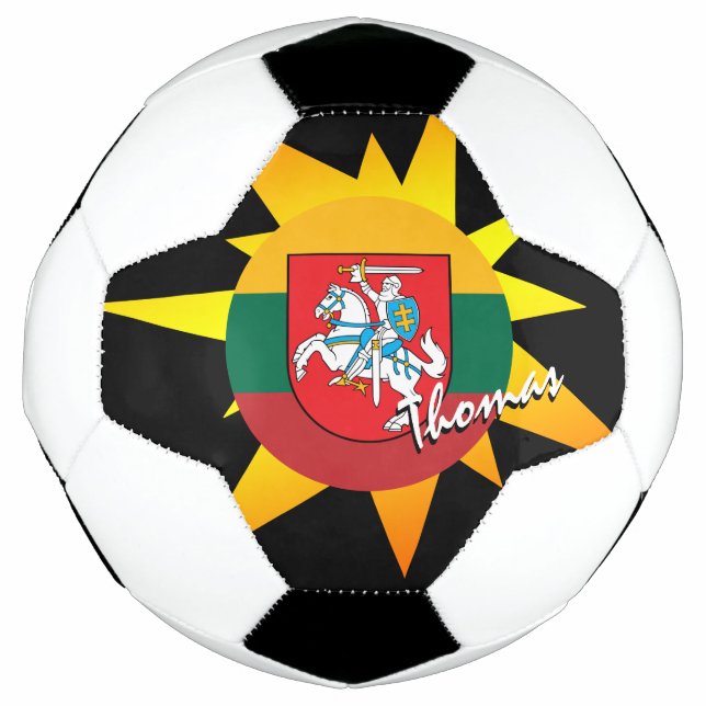 Lithuania Football & Lithuanian Flag / BANG Soccer Ball (Front)