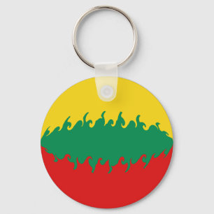 Lithuania Gnarly Flag Keychain