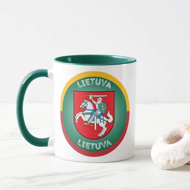 Lithuania Heritage Emblem Mug (With Donut)