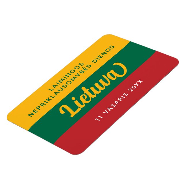Lithuania Independence Day National Flag Magnet (Left Side)